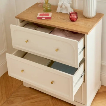 Commode 3 tiroirs Mohea ivoire Atmosphera - Le Dépôt Bailleul