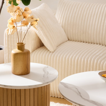 Table basse D45 Homelya effet marbre Atmosphera - Le Dépôt Bailleul