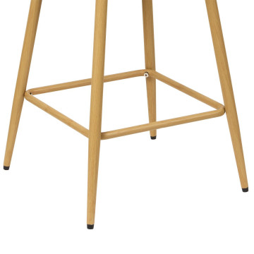 Tabouret de bar Roka taupe  pieds métal effet bois Atmosphera - Le Dépôt Bailleul