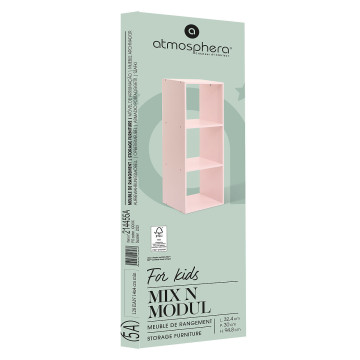 Etagère 3 cases Mix rose Atmosphera - Le Dépôt Bailleul