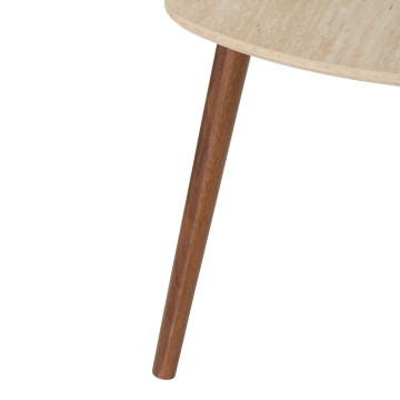 Lot de 3 tables à café Mileo effet travertin Atmosphera