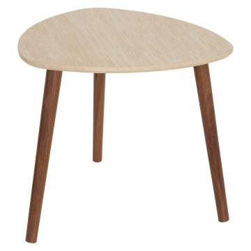 Lot de 3 tables à café Mileo effet travertin Atmosphera