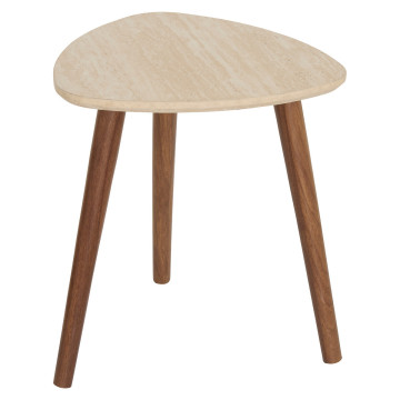 Lot de 3 tables à café Mileo effet travertin Atmosphera