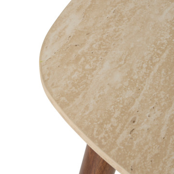 Lot de 3 tables à café Mileo effet travertin Atmosphera