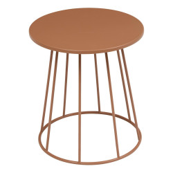 Table à café D38 cm Latte métal terracotta Atmosphera - Le Dépôt Bailleul