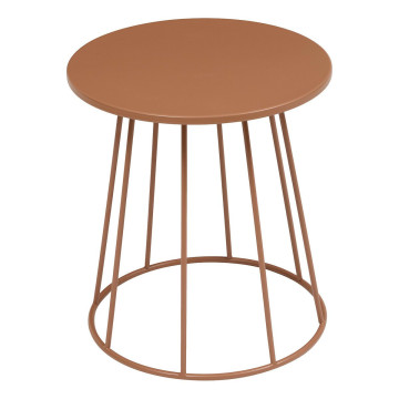 Table à café D38 cm Latte métal terracotta Atmosphera - Le Dépôt Bailleul
