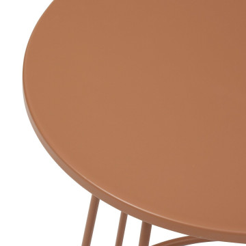 Table à café D38 cm Latte métal terracotta Atmosphera - Le Dépôt Bailleul