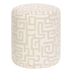 Pouf D36 cm Delor Moderniste blanc Atmosphera - Le Dépôt Bailleul