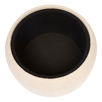 Pouf coffre Elior 60 cm bouclette beige Atmosphera - Le Dépôt Bailleul