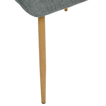 Chaise tissu Sirac tilleul pieds métal effet bois Atmosphera - Le Dépôt Bailleul