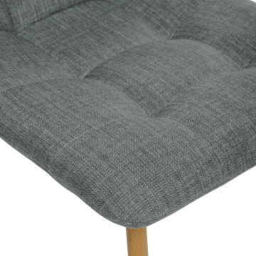 Chaise tissu Sirac tilleul pieds métal effet bois Atmosphera - Le Dépôt Bailleul