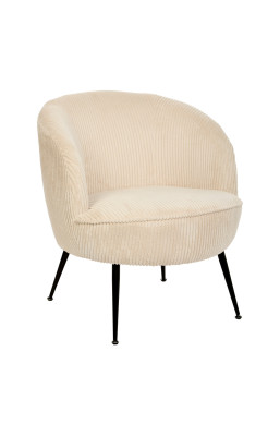 Fauteuil chenille crème...