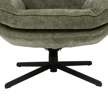 Fauteuil bas pivotant Stelan vert cèdre Atmosphera - Le Dépôt Bailleul