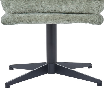 Pouf repose pied Stelan tissu chenille vert cèdre Atmosphera - Le Dépôt Bailleul