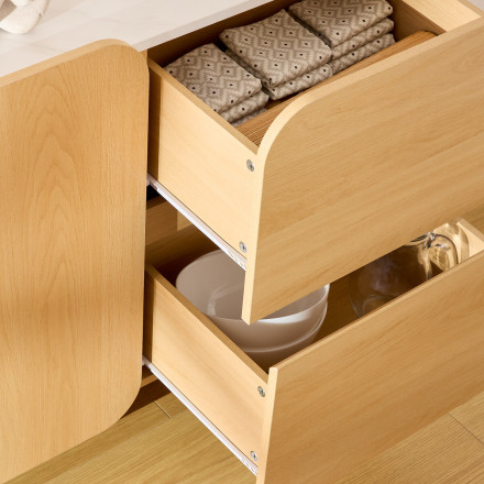 Buffet 2 portes 2 tiroirs Homelya Atmosphera - Le Dépôt Bailleul