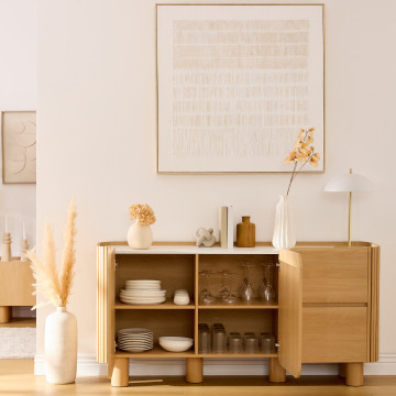 Buffet 2 portes 2 tiroirs Homelya Atmosphera - Le Dépôt Bailleul