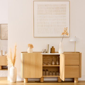 Buffet 2 portes 2 tiroirs Homelya Atmosphera - Le Dépôt Bailleul