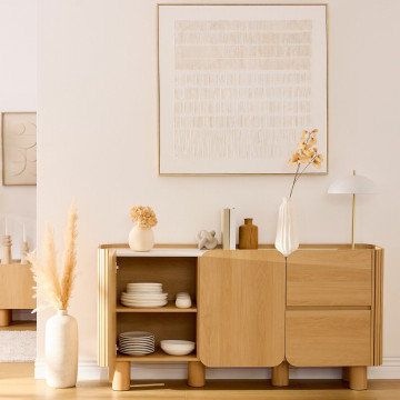 Buffet 2 portes 2 tiroirs Homelya Atmosphera - Le Dépôt Bailleul