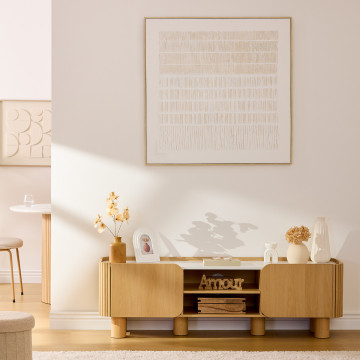 Meuble TV 2 portes 2 niches Homelya Atmosphera - Le Dépôt Bailleul