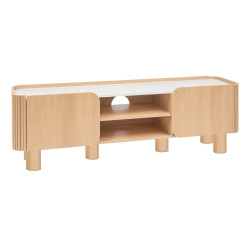 Meuble TV 2 portes 2 niches Homelya Atmosphera - Le Dépôt Bailleul