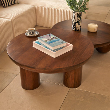 Table basse D90 cm Stambh manguier Atmosphera - Le Dépôt Bailleul