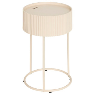 Table à café Juna D33 cm beige Atmosphera - Le Dépôt Bailleul