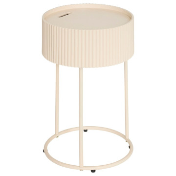 Table à café Juna D33 cm beige Atmosphera - Le Dépôt Bailleul