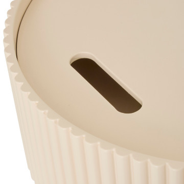 Table à café Juna D33 cm beige Atmosphera - Le Dépôt Bailleul