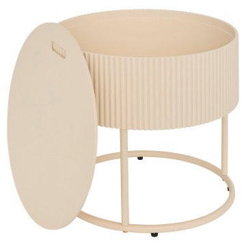 Table basse Juna D45 cm beige Atmosphera - Le Dépôt Bailleul
