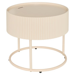 Table basse Juna D45 cm beige Atmosphera - Le Dépôt Bailleul