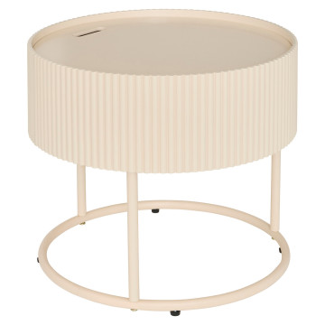 Table basse Juna D45 cm beige Atmosphera - Le Dépôt Bailleul