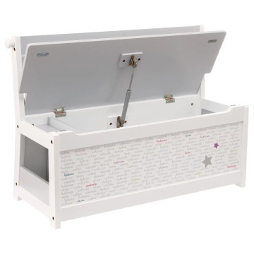 Banc pour enfants et coffre à jouet coloris gris - Le Dépôt Bailleul