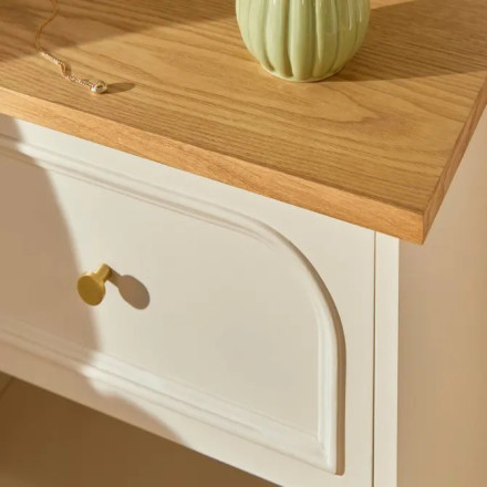 Table de chevet 1 tiroir Mohea ivoire Atmosphera - Le Dépôt Bailleul