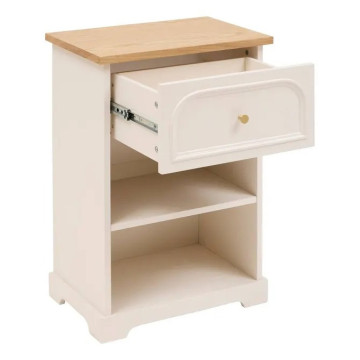 Table de chevet 1 tiroir Mohea ivoire Atmosphera - Le Dépôt Bailleul