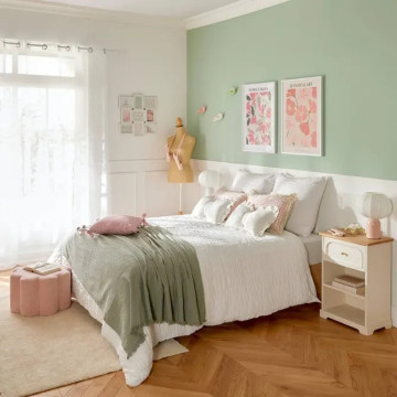 Table de chevet 1 tiroir Mohea ivoire Atmosphera - Le Dépôt Bailleul