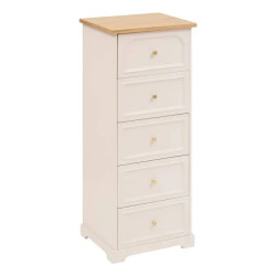 Chiffonnier 5 tiroirs Mohea ivoire Atmosphera - Le Dépôt Bailleul