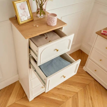 Chiffonnier 5 tiroirs Mohea ivoire Atmosphera - Le Dépôt Bailleul