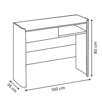 Console 1 tiroir 1 niche Roundy 100 cm ivoire 5five - Le Dépôt Bailleul