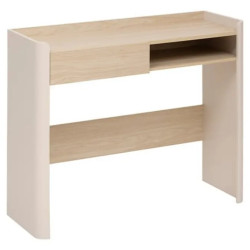 Console 1 tiroir 1 niche Roundy 100 cm ivoire 5five - Le Dépôt Bailleul