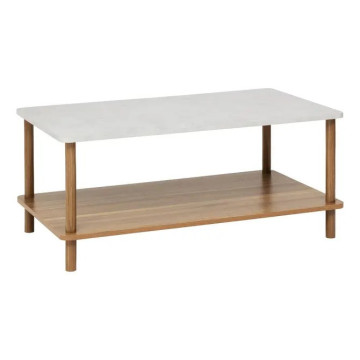 Table basse Côme 2 niveaux 90 cm effet travertin 5five - Le Dépôt Bailleul