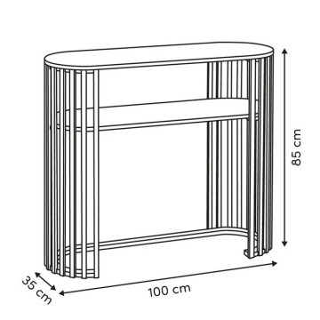 Console 1 étagère Slat tasseaux 100 cm 5five - Le Dépôt Bailleul