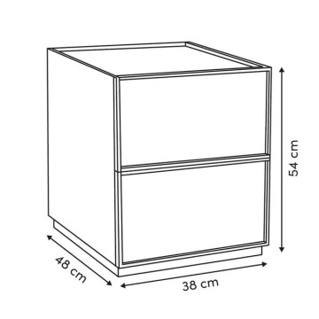 Chevet 2 tiroirs Framy 54 cm 5five - Le Dépôt Bailleul