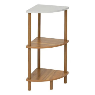 Etagère d'angle 3 niveaux plateau effet pierre Côme 5five - Le Dépôt Bailleul