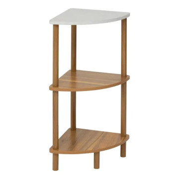 Etagère d'angle 3 niveaux plateau effet pierre Côme 5five - Le Dépôt Bailleul