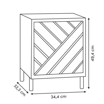 Table de chevet 1 porte Mix'n'Match MDF 5five - Le Dépôt Bailleul