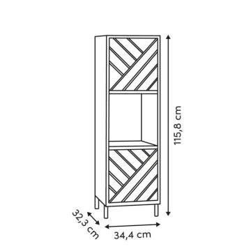 Etagère 3 cases 2 portes Mix'n'Match MDF 5five - Le Dépôt Bailleul