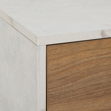 Chiffonnier 4 tiroirs Côme effet travertin 5five - Le Dépôt Bailleul