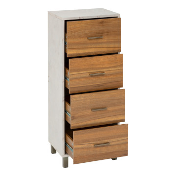 Chiffonnier 4 tiroirs Côme effet travertin 5five - Le Dépôt Bailleul