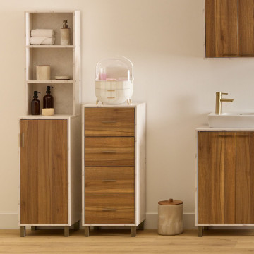 Colonne 1 porte Côme 168 cm effet travertin 5five - Le Dépôt Bailleul