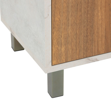 Meuble sous lavabo 2 portes Côme effet travertin 5five - Le Dépôt Bailleul